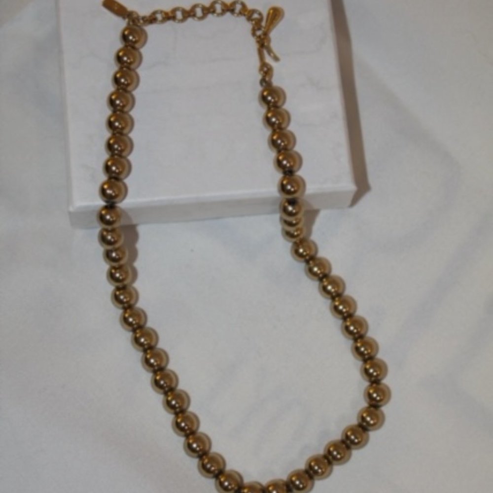 Monet Vintage Gold Bead Necklace